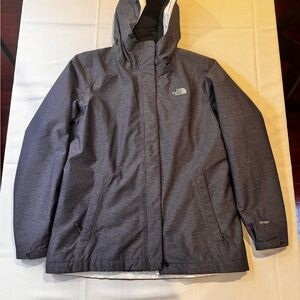 The North Face Charcoal Hyvent Coat - Women’s Large- Good Condition